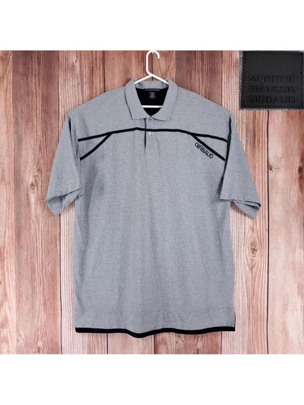 Vtg Le Jean De Marithe Francois Girbaud Mens 3XL Gray Short Sleeve Polo Shirt